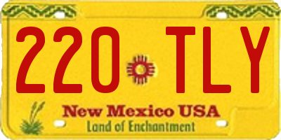NM license plate 220TLY