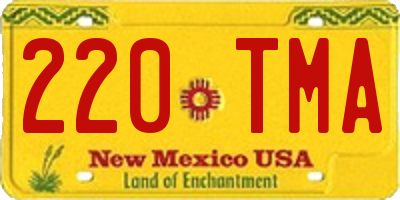 NM license plate 220TMA