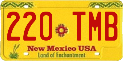 NM license plate 220TMB