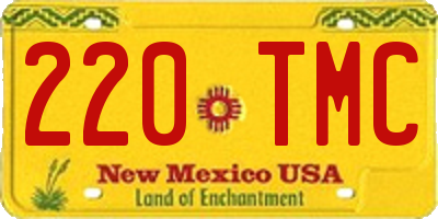 NM license plate 220TMC
