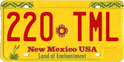NM license plate 220TML