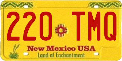 NM license plate 220TMQ