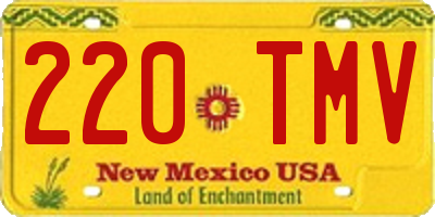 NM license plate 220TMV