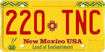 NM license plate 220TNC