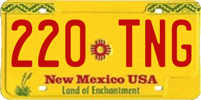NM license plate 220TNG