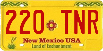 NM license plate 220TNR