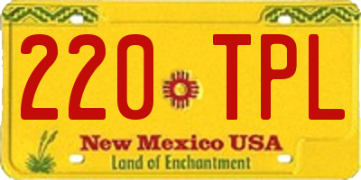 NM license plate 220TPL