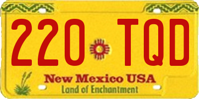 NM license plate 220TQD