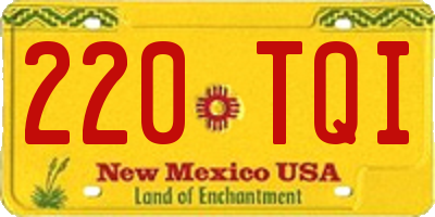NM license plate 220TQI