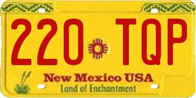 NM license plate 220TQP