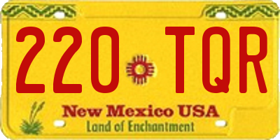 NM license plate 220TQR