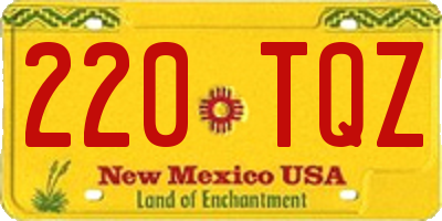 NM license plate 220TQZ