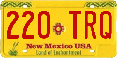NM license plate 220TRQ