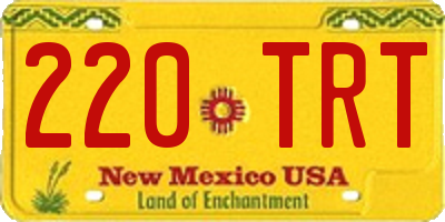 NM license plate 220TRT