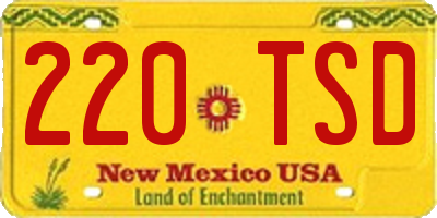 NM license plate 220TSD