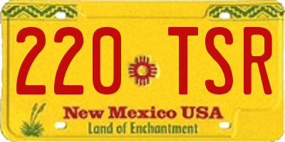 NM license plate 220TSR