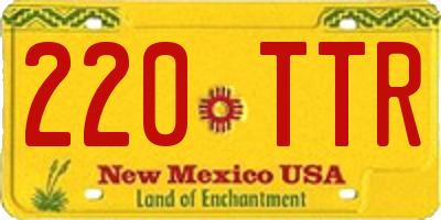 NM license plate 220TTR