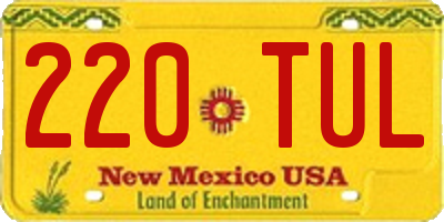 NM license plate 220TUL