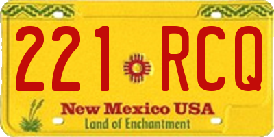 NM license plate 221RCQ