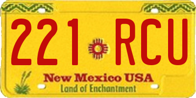NM license plate 221RCU