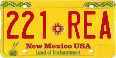 NM license plate 221REA