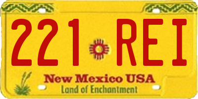 NM license plate 221REI