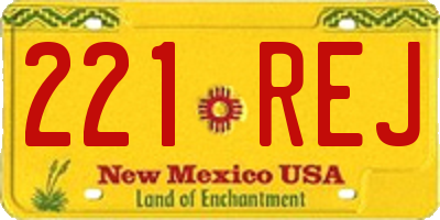 NM license plate 221REJ