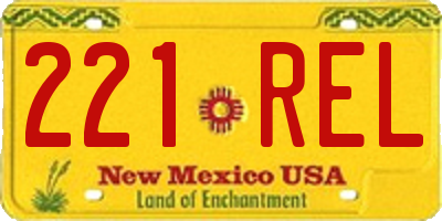 NM license plate 221REL