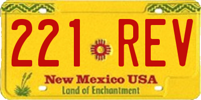 NM license plate 221REV