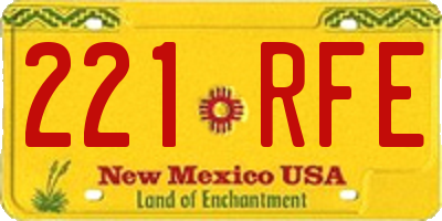 NM license plate 221RFE
