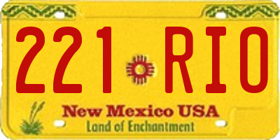 NM license plate 221RIO