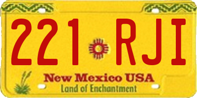 NM license plate 221RJI