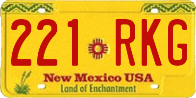NM license plate 221RKG