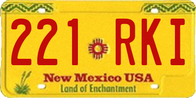 NM license plate 221RKI