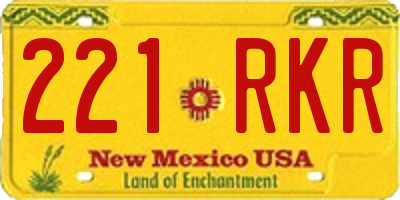 NM license plate 221RKR