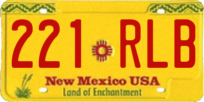 NM license plate 221RLB