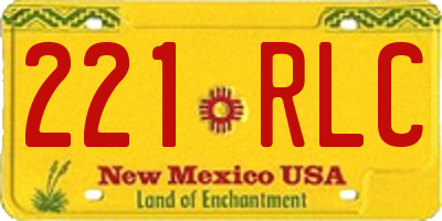 NM license plate 221RLC