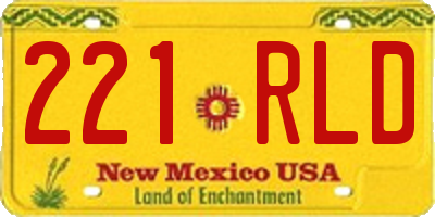 NM license plate 221RLD