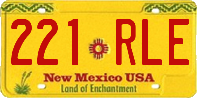 NM license plate 221RLE