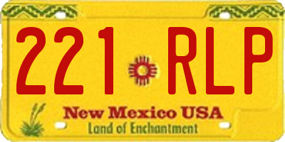 NM license plate 221RLP