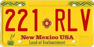 NM license plate 221RLV