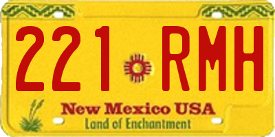 NM license plate 221RMH