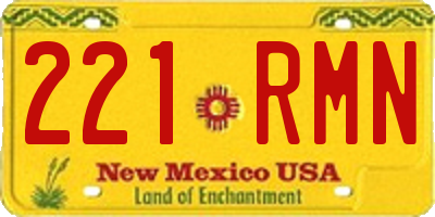 NM license plate 221RMN