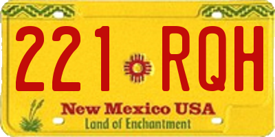 NM license plate 221RQH