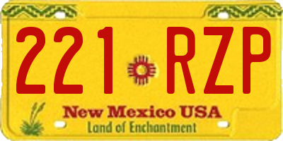 NM license plate 221RZP