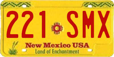NM license plate 221SMX