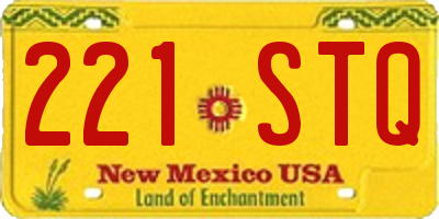 NM license plate 221STQ