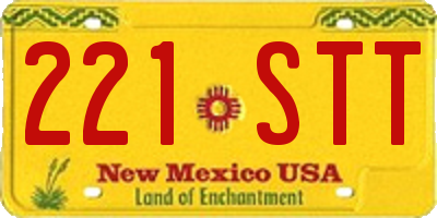 NM license plate 221STT