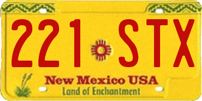 NM license plate 221STX