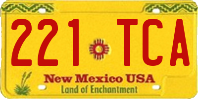 NM license plate 221TCA